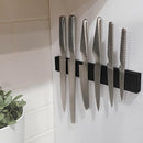 Matte Black Stainless Steel Knife Holder - 400mm