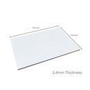 150mm x 100mm (2.4mm Thick) White Gloss Magnetic Label