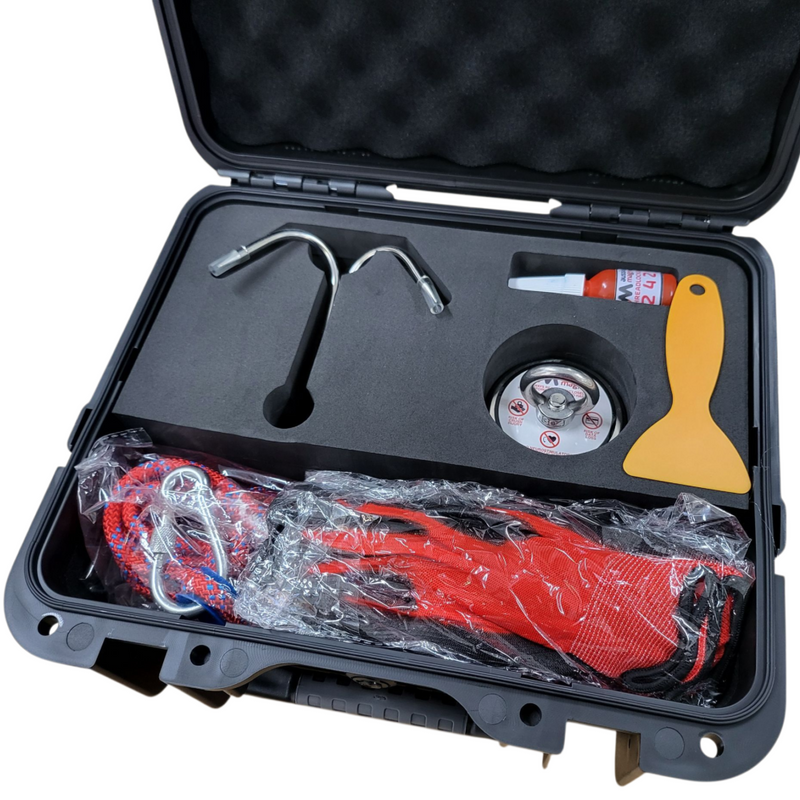 200kg Single Sided Adventure Fishing Magnet Kit | 75mm x 17mm