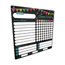 Magnetic Chore / Reward Whiteboard (Blue - Orange - Pink)