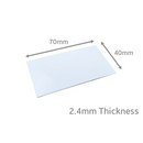 70mm x 40mm (2.4mm Thick) White Gloss Magnetic Label