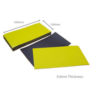 200mm x 100mm (0.6mm Thick) Yellow Gloss Magnetic Label