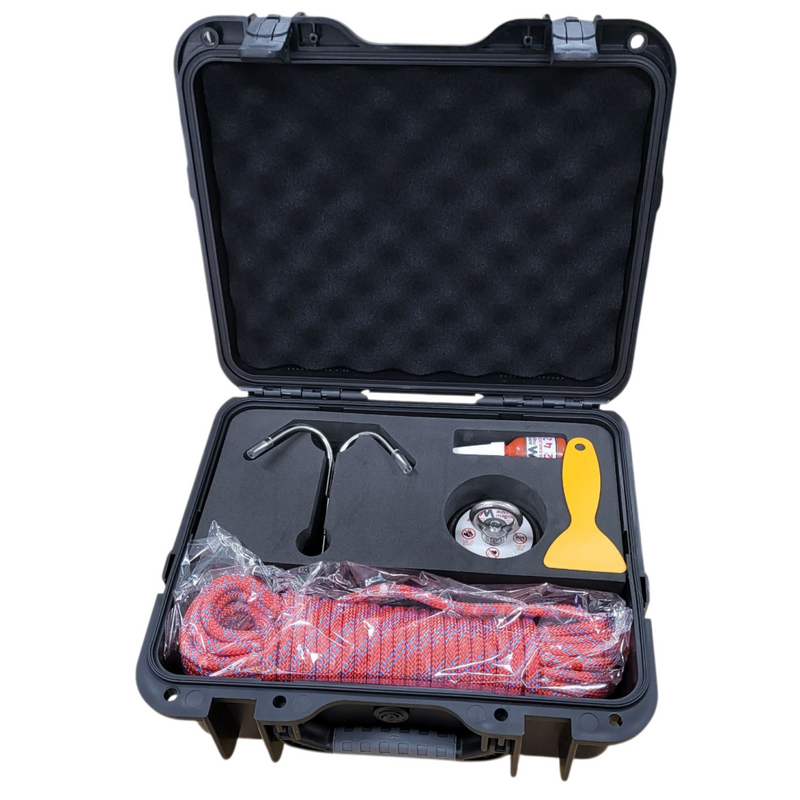 200kg Single Sided Adventure Fishing Magnet Kit | 75mm x 17mm