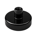 32mm x 8mm Pot with 10mm Post & Internal M6 Thread | Black Epoxy Coated