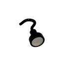16mm Pot Magnet with Hook - Black Painted (Rare Earth)