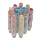 Dustless chalk crayons standing upright showing the range of bright colours