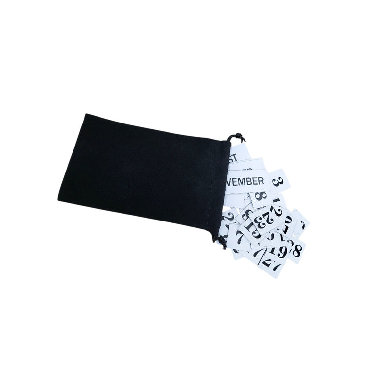 Double-Sided Magnetic Calendar Tabs 37pc | Black/White