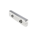 50.8mm x 12.7mm x 6.35mm Block - Twin Double Sided Countersunk Holes 4.3mm/7.5mm