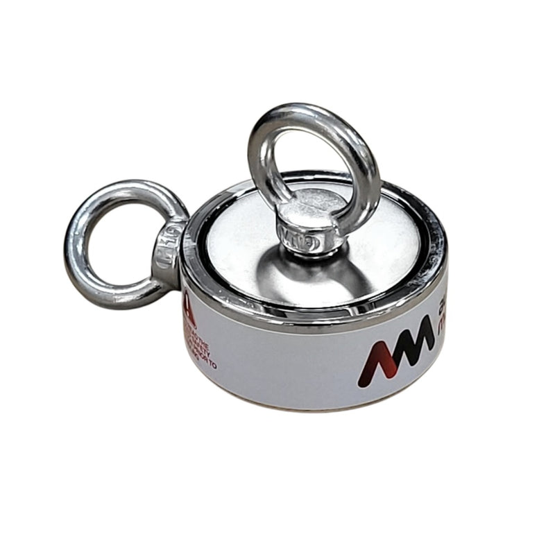 200kg Double Sided Pro Fishing Magnet Kit | 75mm x 32mm