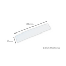 110mm x 23mm (0.9mm Thick) White Gloss Magnetic Label