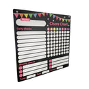 Magnetic Chore / Reward Whiteboard (Blue - Orange - Pink)