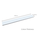 200mm x 25mm (2.4mm Thick) White Gloss Magnetic Label
