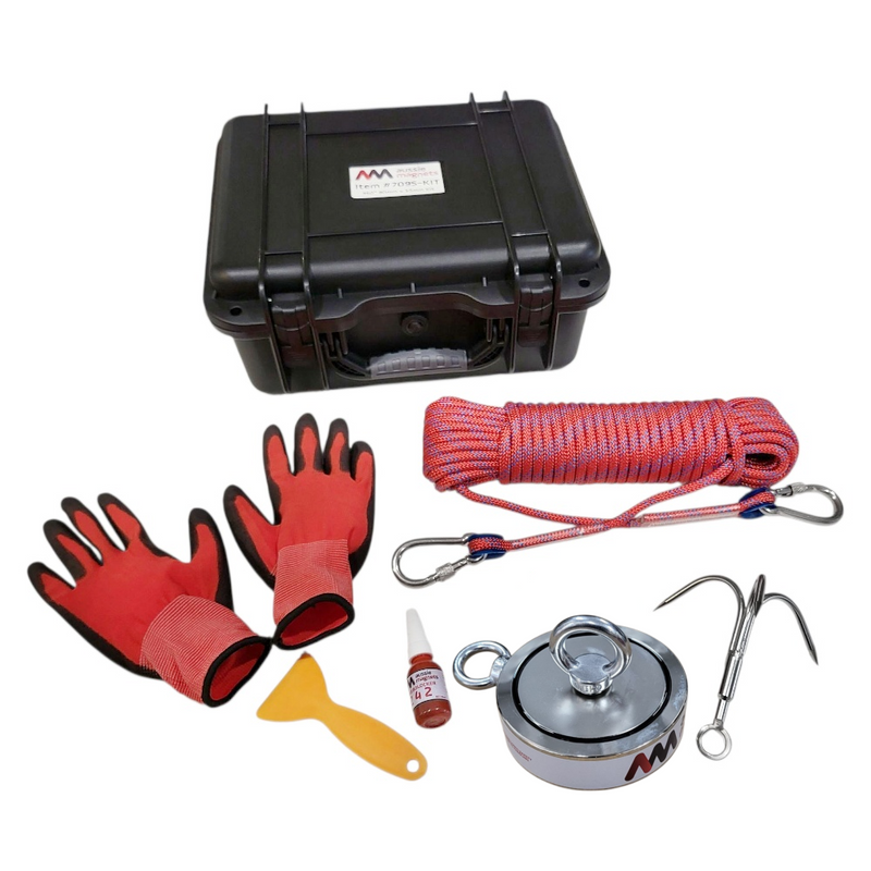 600kg Double Sided Pro Fishing Magnet Kit | 116mm x 32mm