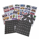 Magnetic Road & Town Play Set for Magnetic Arch (8 Sheets / 72pc)