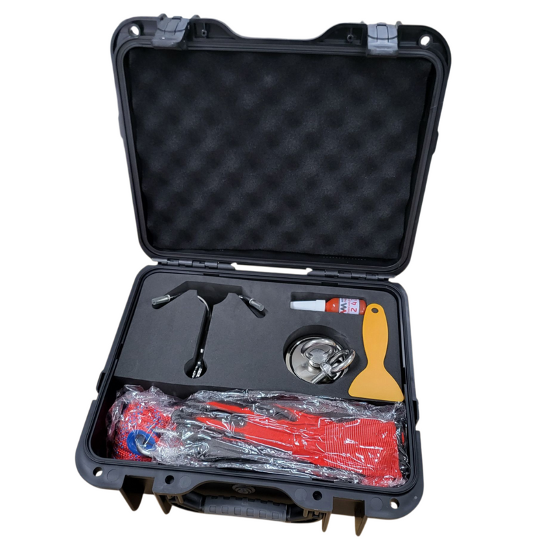 200kg Double Sided Pro Fishing Magnet Kit | 75mm x 32mm