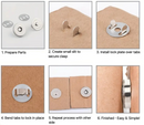 No-Sew Magnetic Snap Button Set - Silver | Gold | Bronze | Gunmetal (18mm)