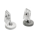 Acrylic Clip Hanging Magnet - Grey | White