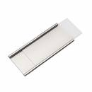 Magnetic Channel Name Badge Tag Holder - 3M Self Adhesive Foam | Silver