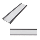 Magnetic Label C-Channel - 100mm x 25mm - Includes Blank Label Insert & Plastic Cover