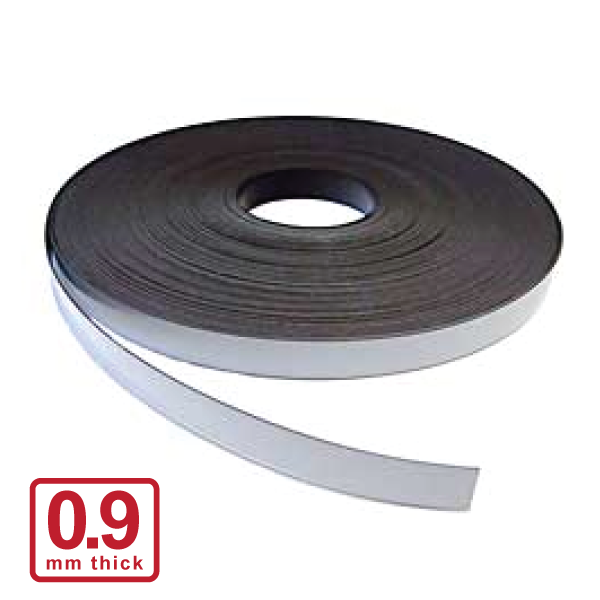 20 x 0.9mm White Gloss Magnetic Stripping (Flexible Rubber)
