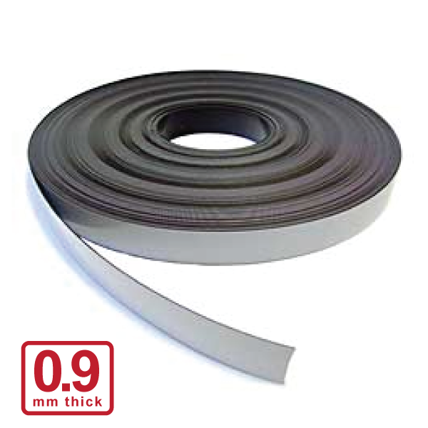 25 x 0.9mm White Gloss Magnetic Stripping (Flexible Rubber)