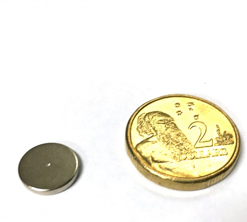 10mm x 1.5mm Disc  North Pole Dent  (Rare Earth)