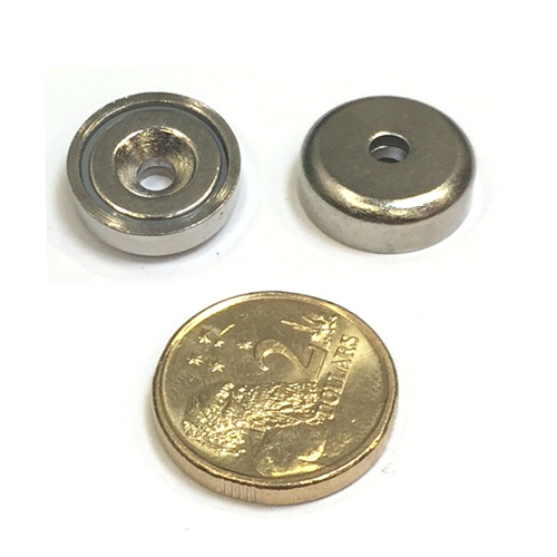16mm x 5mm Pot with 3.5mm Countersunk Hole (Rare Earth)