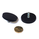 43 x 6mm Pot with 15mm Boss & Rubber Case (External Thread)