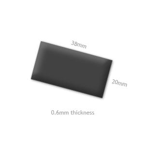 20 x 38 x 0.6mm Self Adhesive Patch Magnet Pieces (Flexible Rubber)