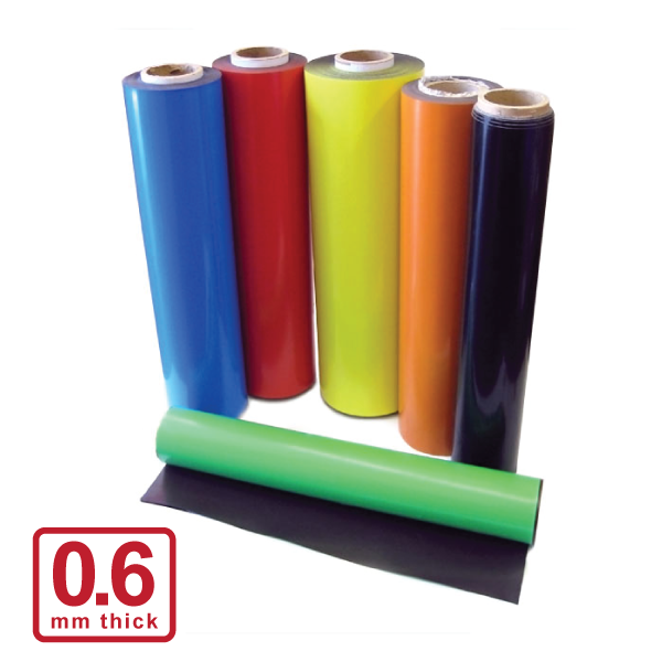 590 x 0.6mm Coloured Magnetic Roll  (Flexible Rubber)